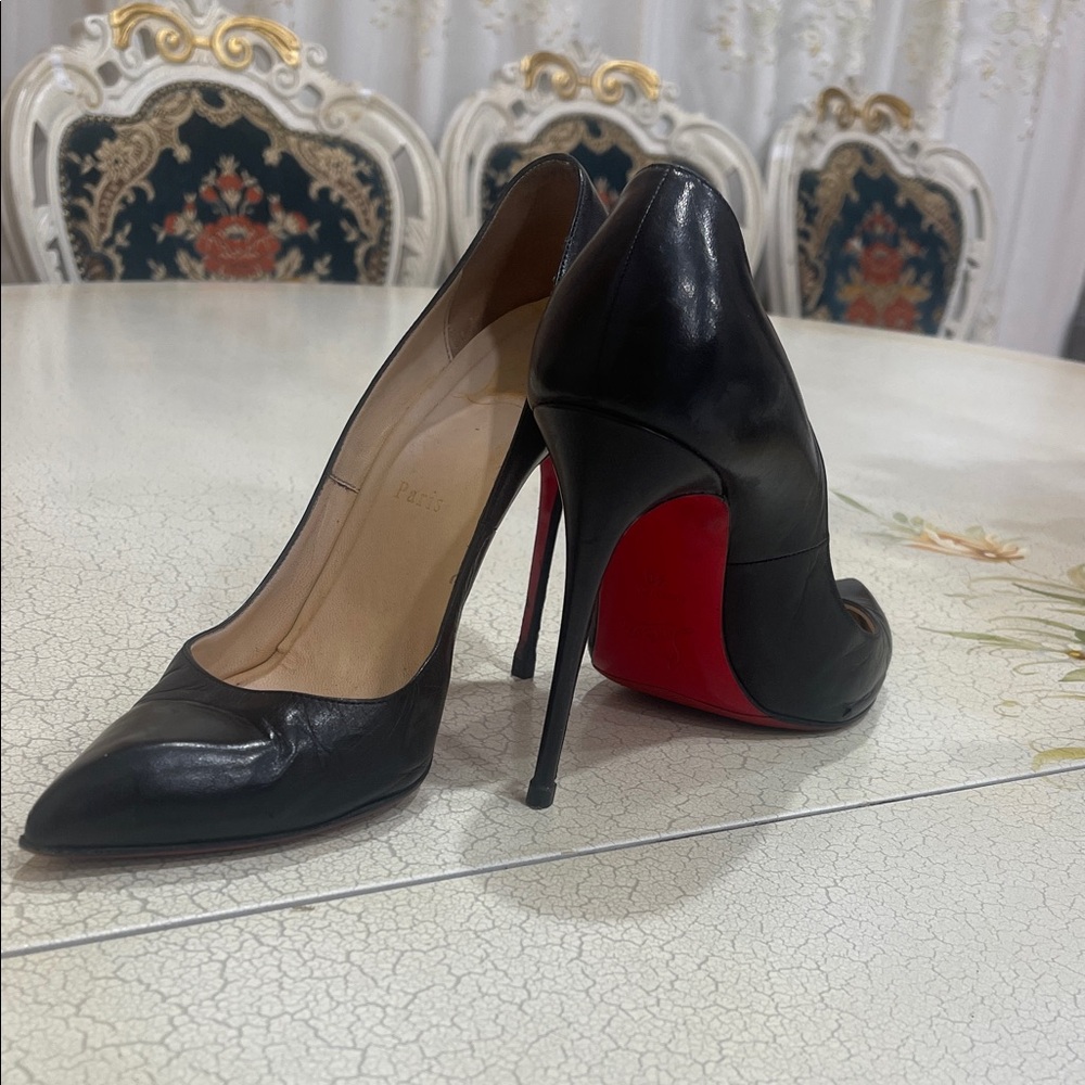 Christian Louboutin Black Heels with Signature Red Soles